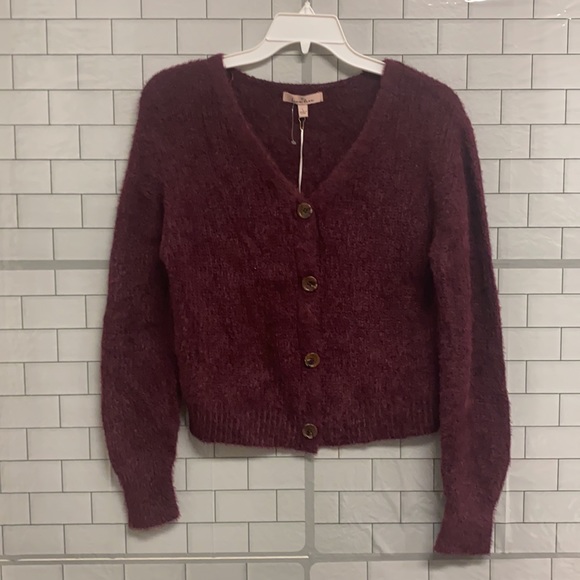 LOVE TREE L button down cardigan S - Picture 2 of 11